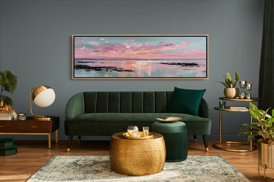 Blush Horizon Coastal Sunset