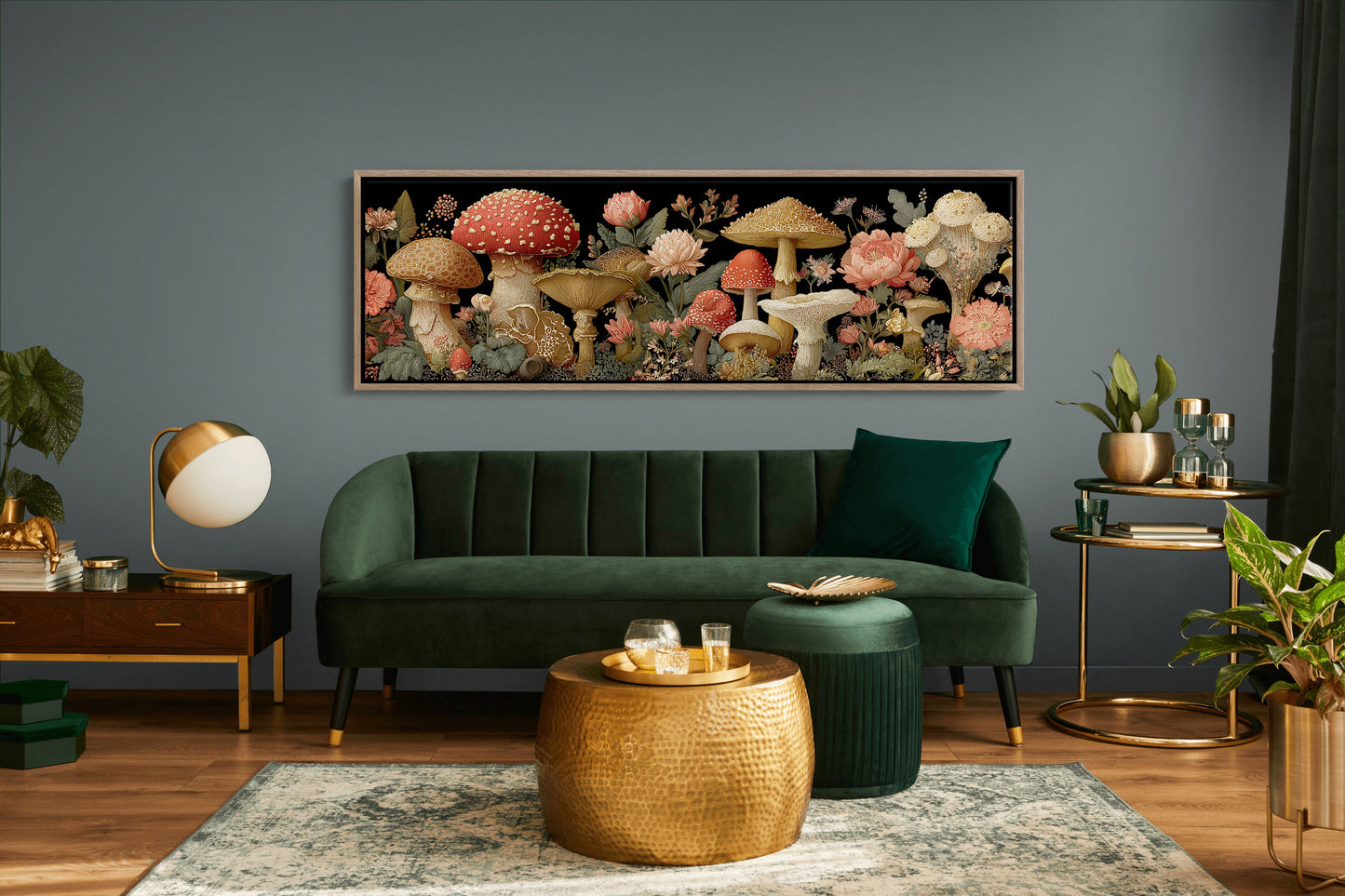 Midnight Garden Of Wild Mushrooms
