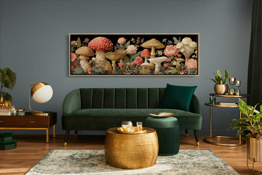 Midnight Garden Of Wild Mushrooms