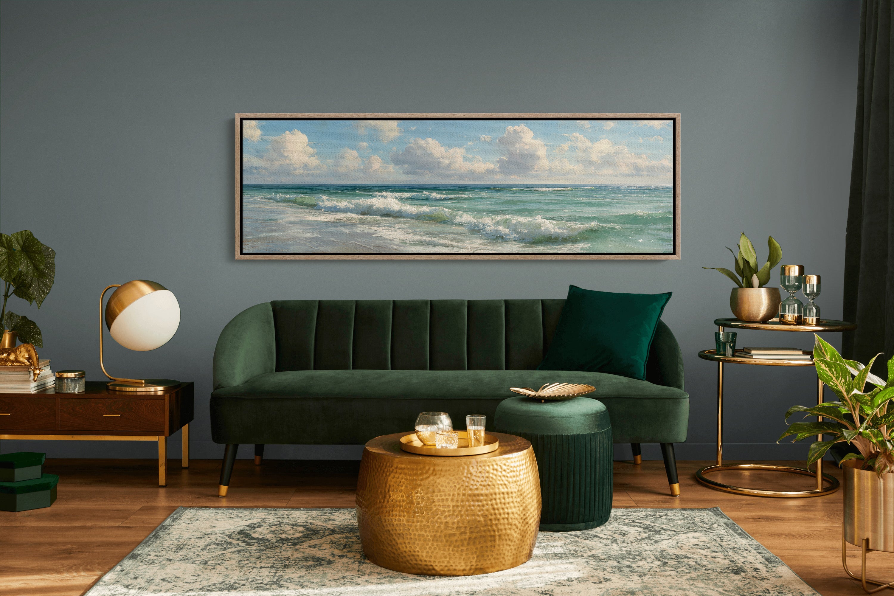 Emerald Waves Beneath Summer Skies