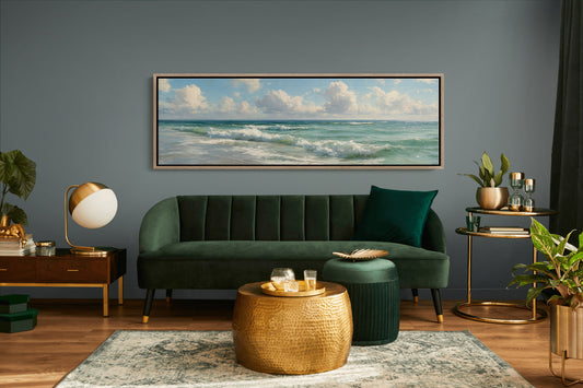 Emerald Waves Beneath Summer Skies