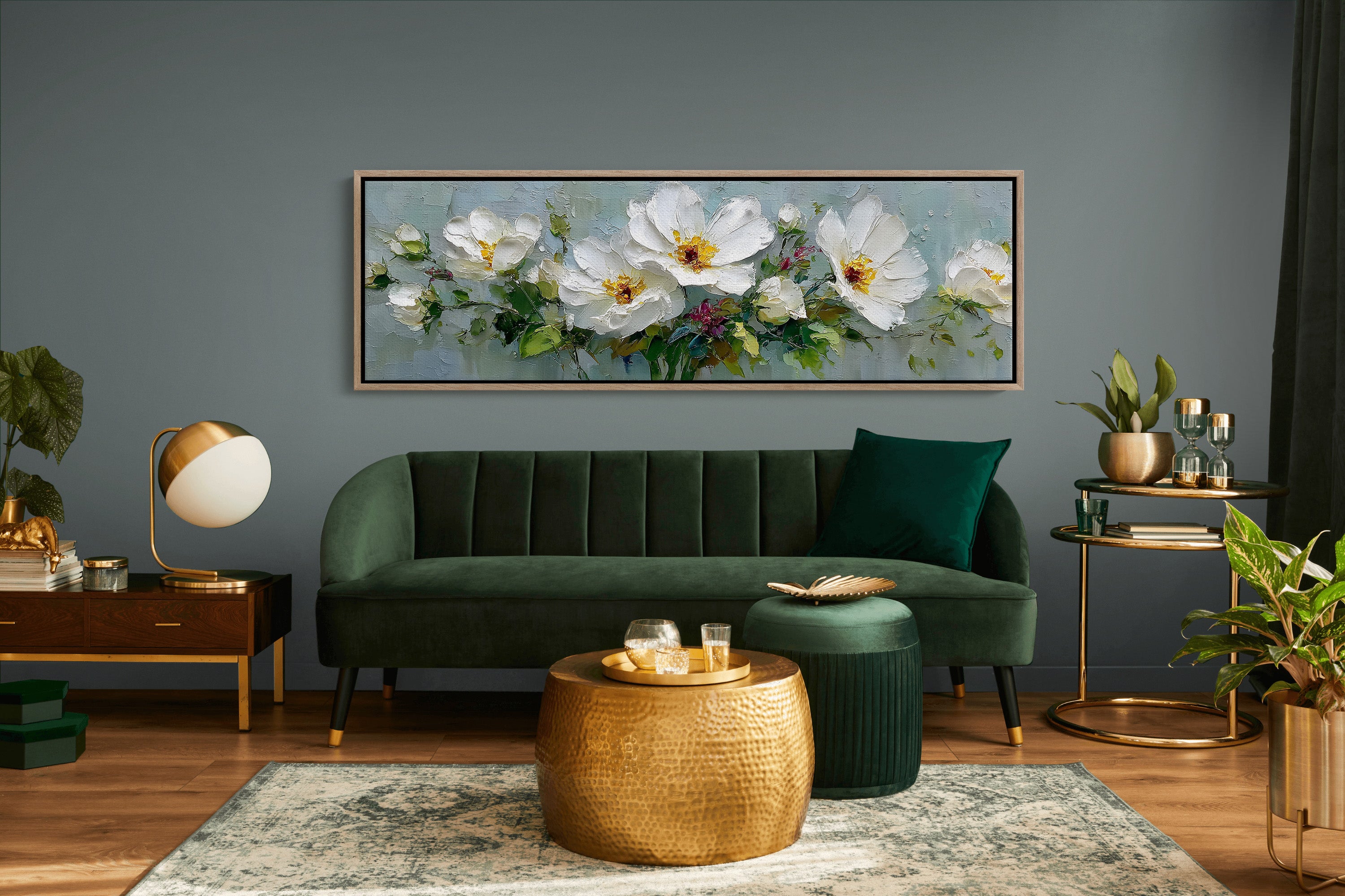 White Garden Blossoms In Soft Relief