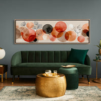 Terracotta Circles and Botanical Line Art