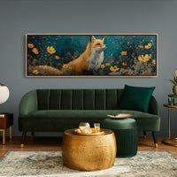 Enchanted Forest Fox and Wildflowers