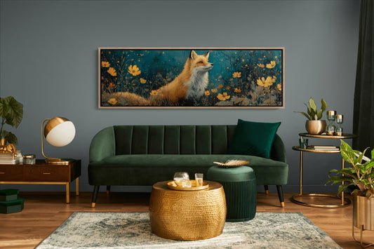 Enchanted Forest Fox and Wildflowers
