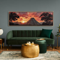 Sunset Over the Ancient Pyramid
