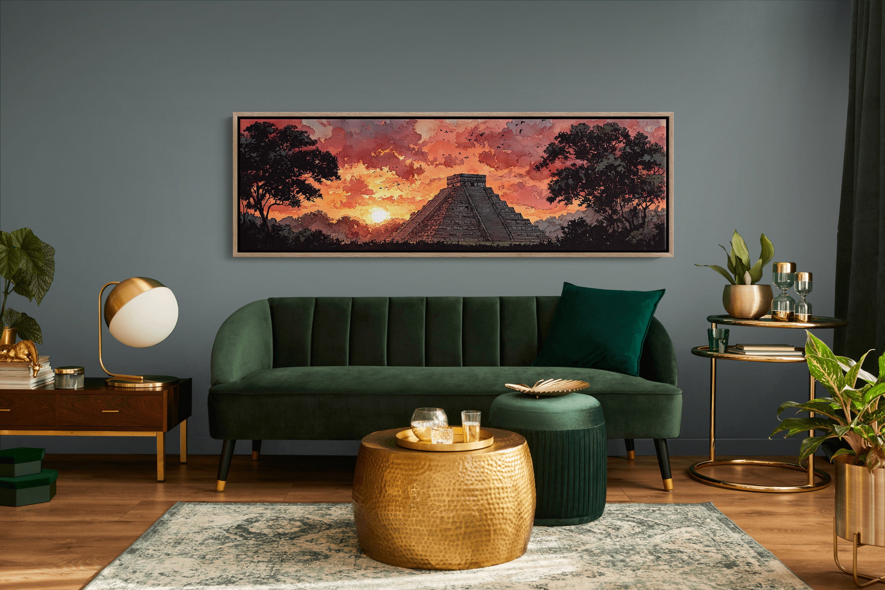 Sunset Over the Ancient Pyramid