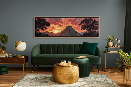 Sunset Over the Ancient Pyramid