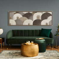 Neutral Geometric Arch Pattern Art