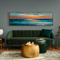 Abstract Ocean Sunset Horizon