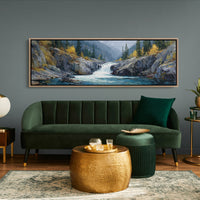 Mountain Waterfall Forest Landscape