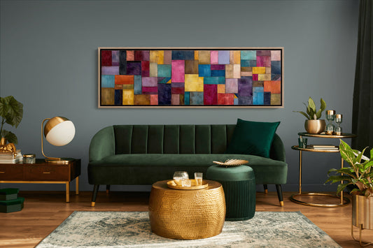 Color Block Abstract Geometric Wall Art