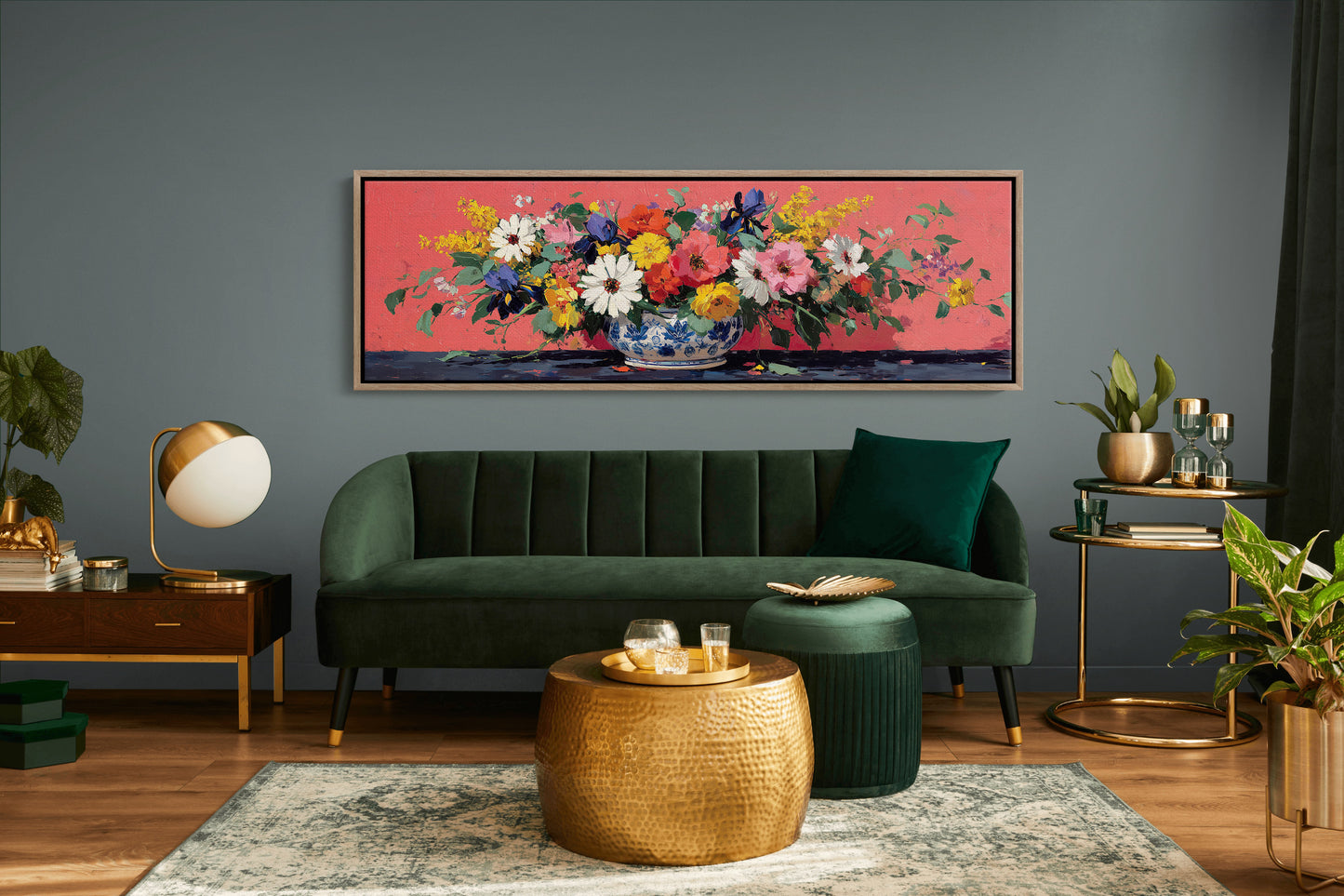 Wildflowers Spill Across Coral Light