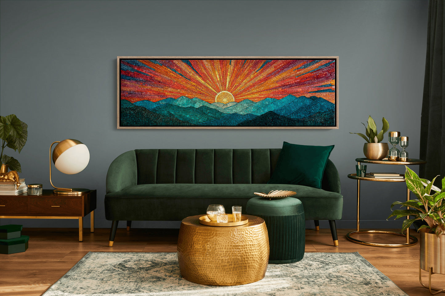 Radiant Sunrise Over Quiet Peaks