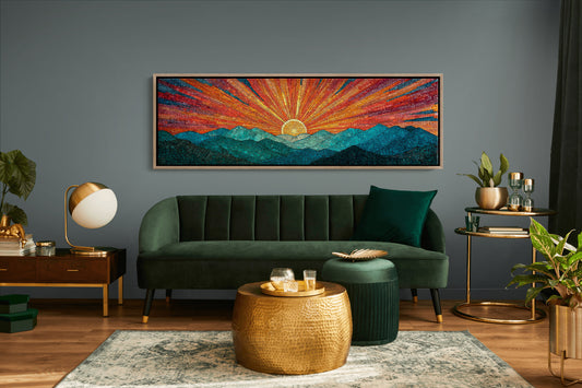 Radiant Sunrise Over Quiet Peaks