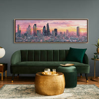 London Skyline In Sunset Glow