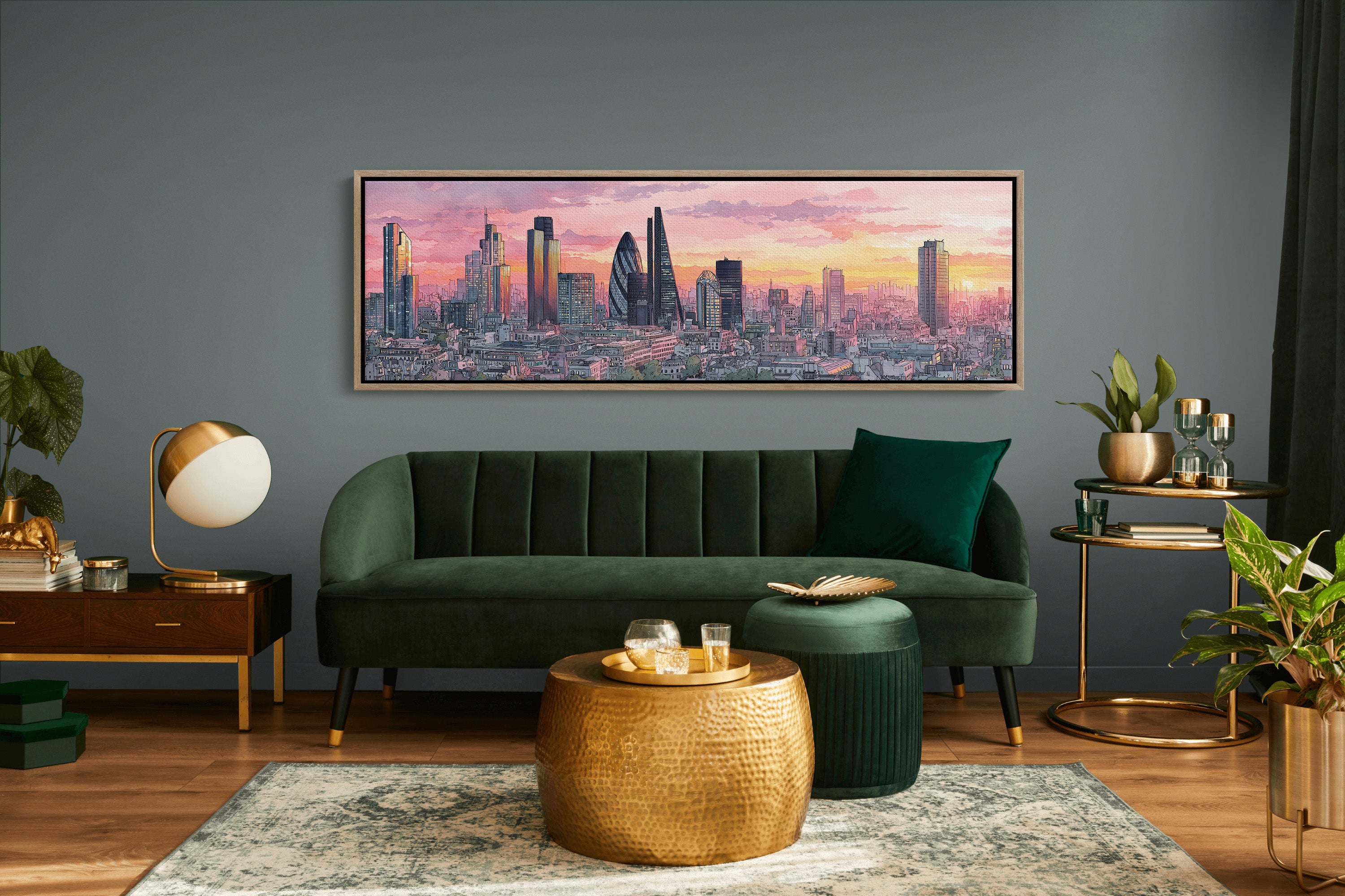 London Skyline In Sunset Glow