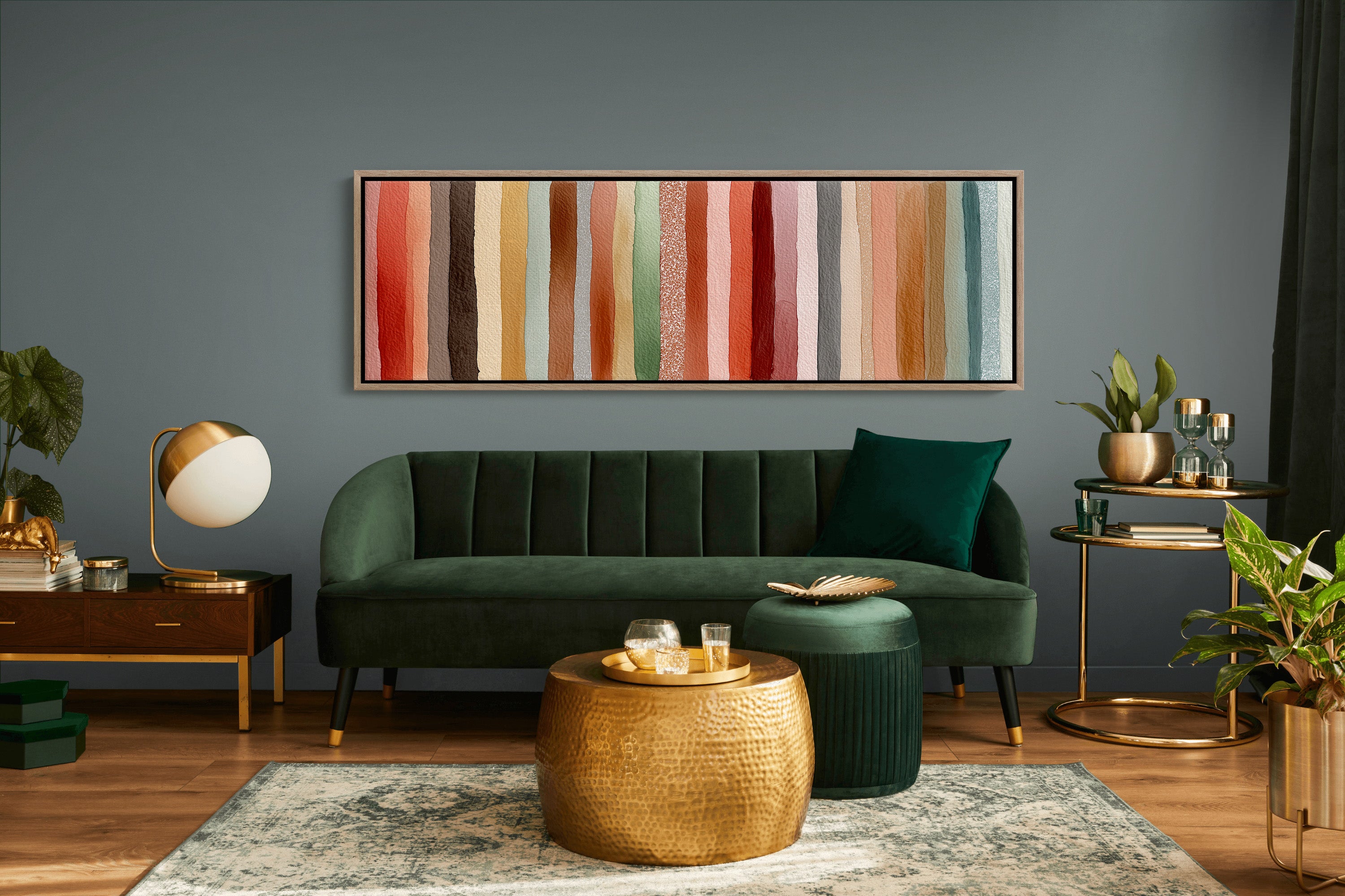 Earth Tone Watercolor Stripe Pattern