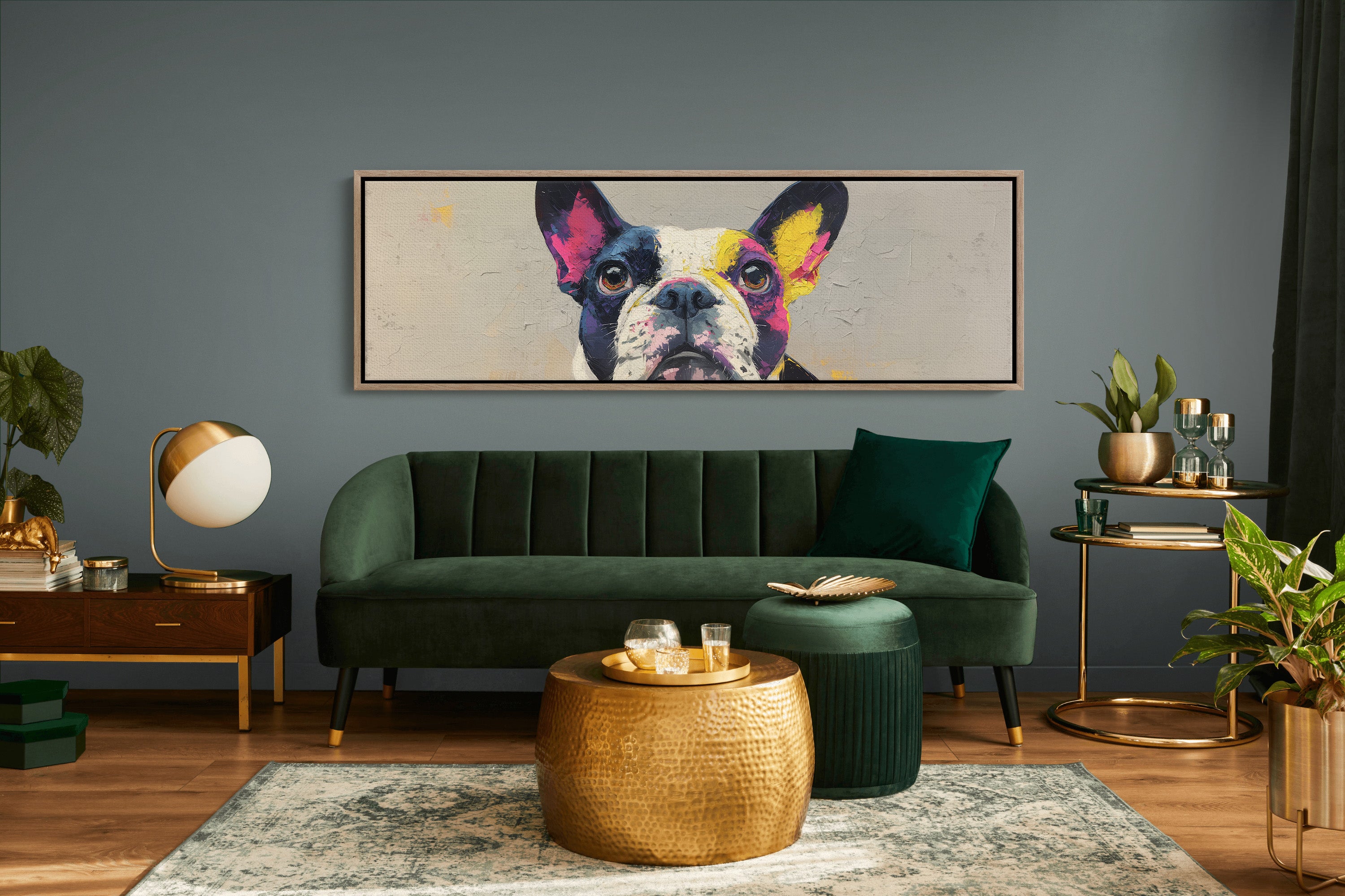 Color Burst Boston Terrier Portrait