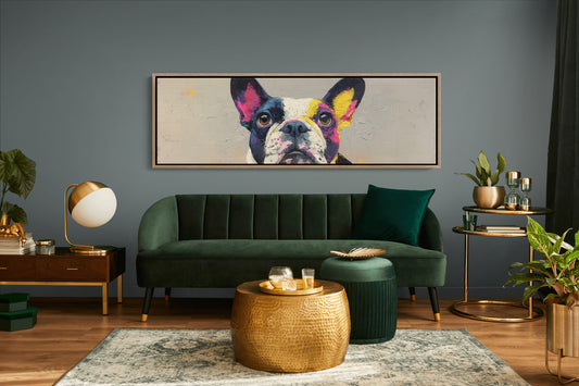 Color Burst Boston Terrier Portrait