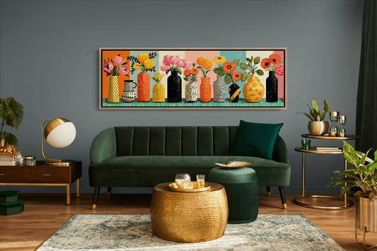 Vases of Sunlit Garden Color