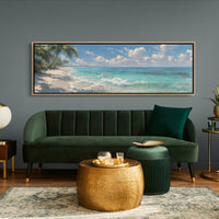 Waves Along a Sunlit Shore