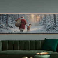 Santa’s Quiet Walk Through Winter Pines