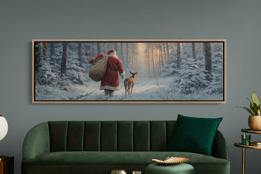 Santa’s Quiet Walk Through Winter Pines