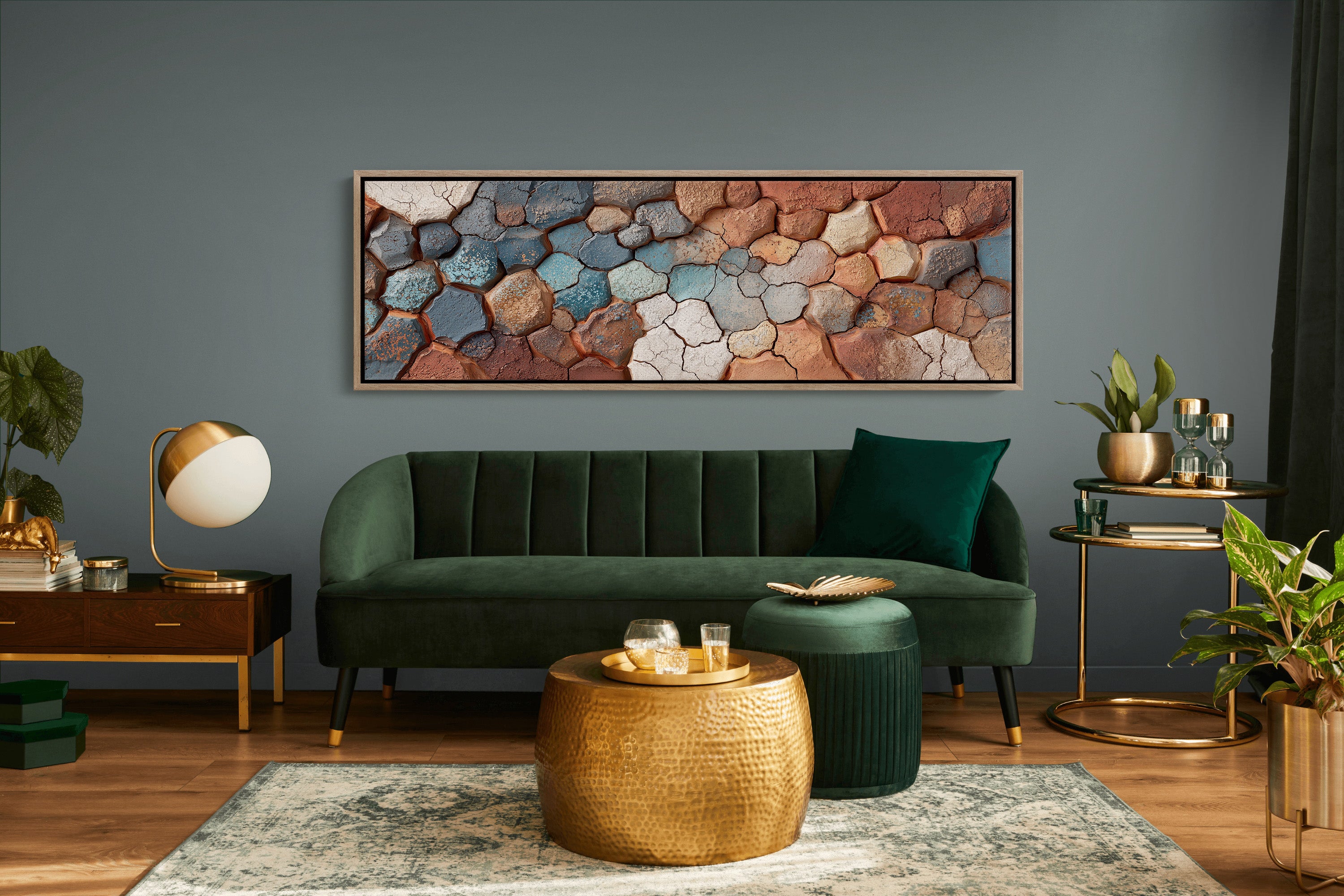 Cracked Earth Mosaic in Desert Tones
