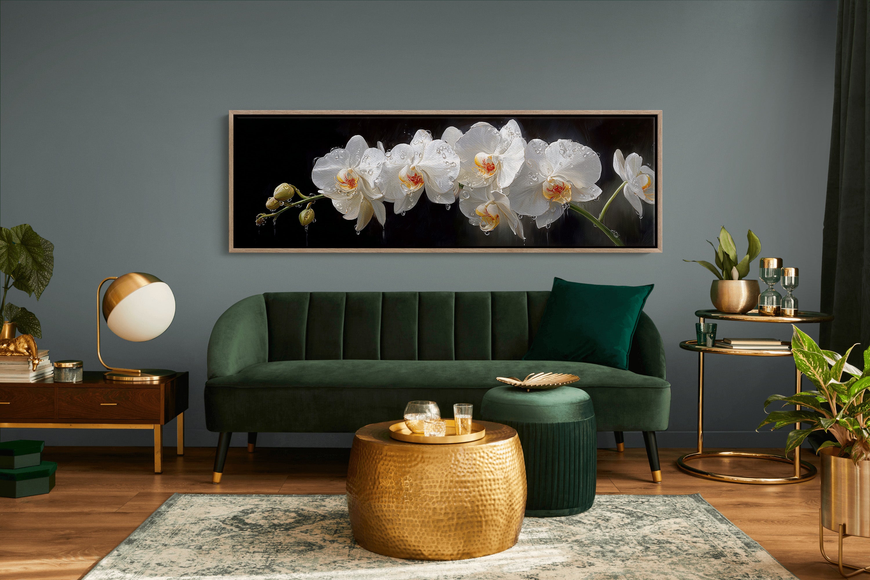 White Orchids In Midnight Bloom