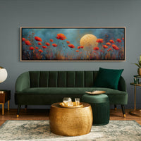 Moonlit Red Poppy Field Dreamscape
