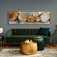 Rustic Wood Log Cross Section Wall Art