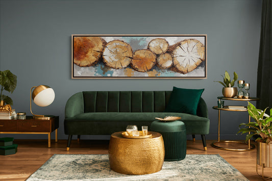 Rustic Wood Log Cross Section Wall Art