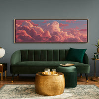 Crimson Clouds At Golden Sunset