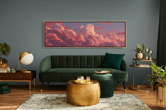 Crimson Clouds At Golden Sunset