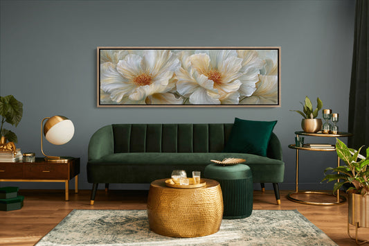 Golden Hearts Of White Blossoms