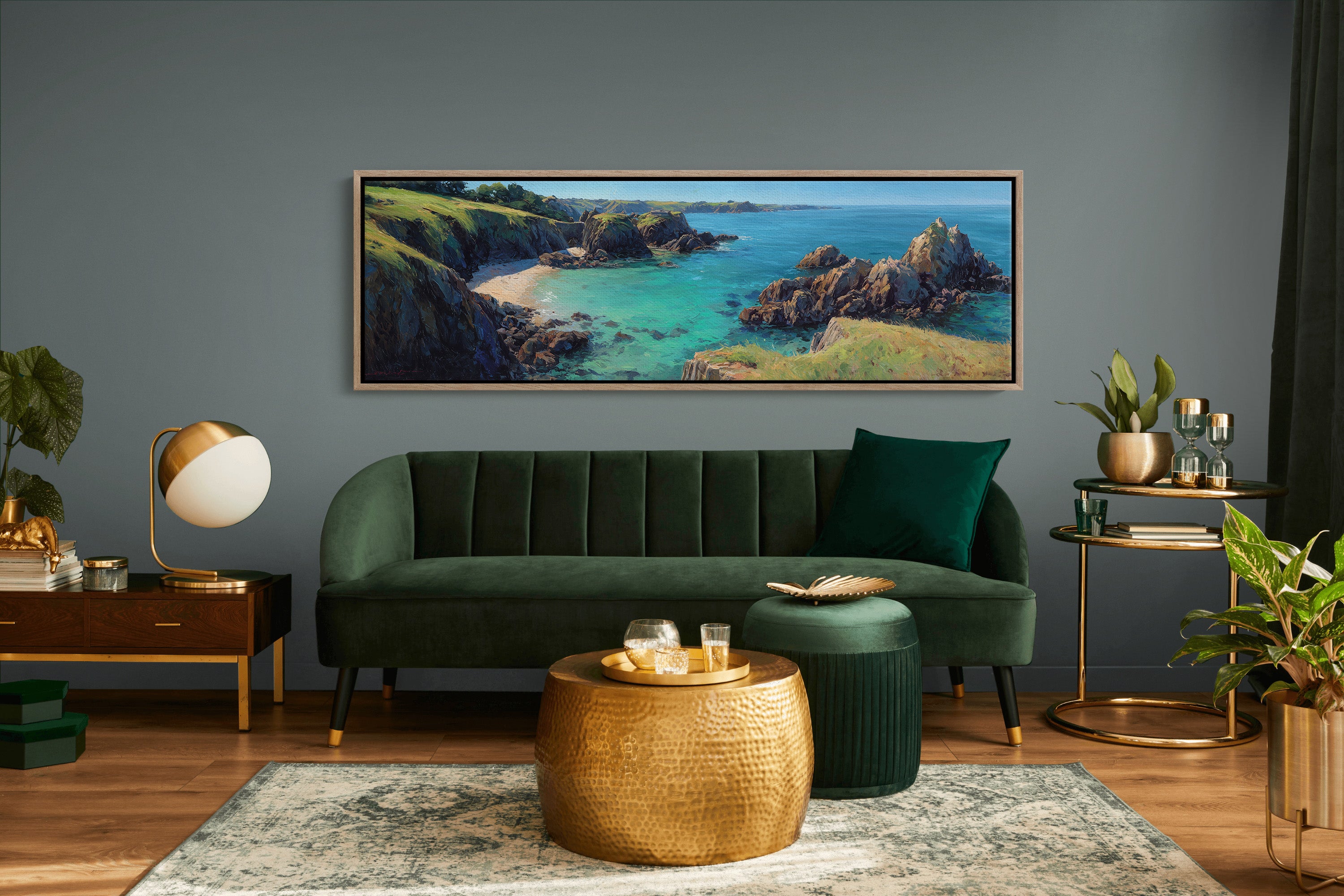 Turquoise Cove Beneath The Cliffs