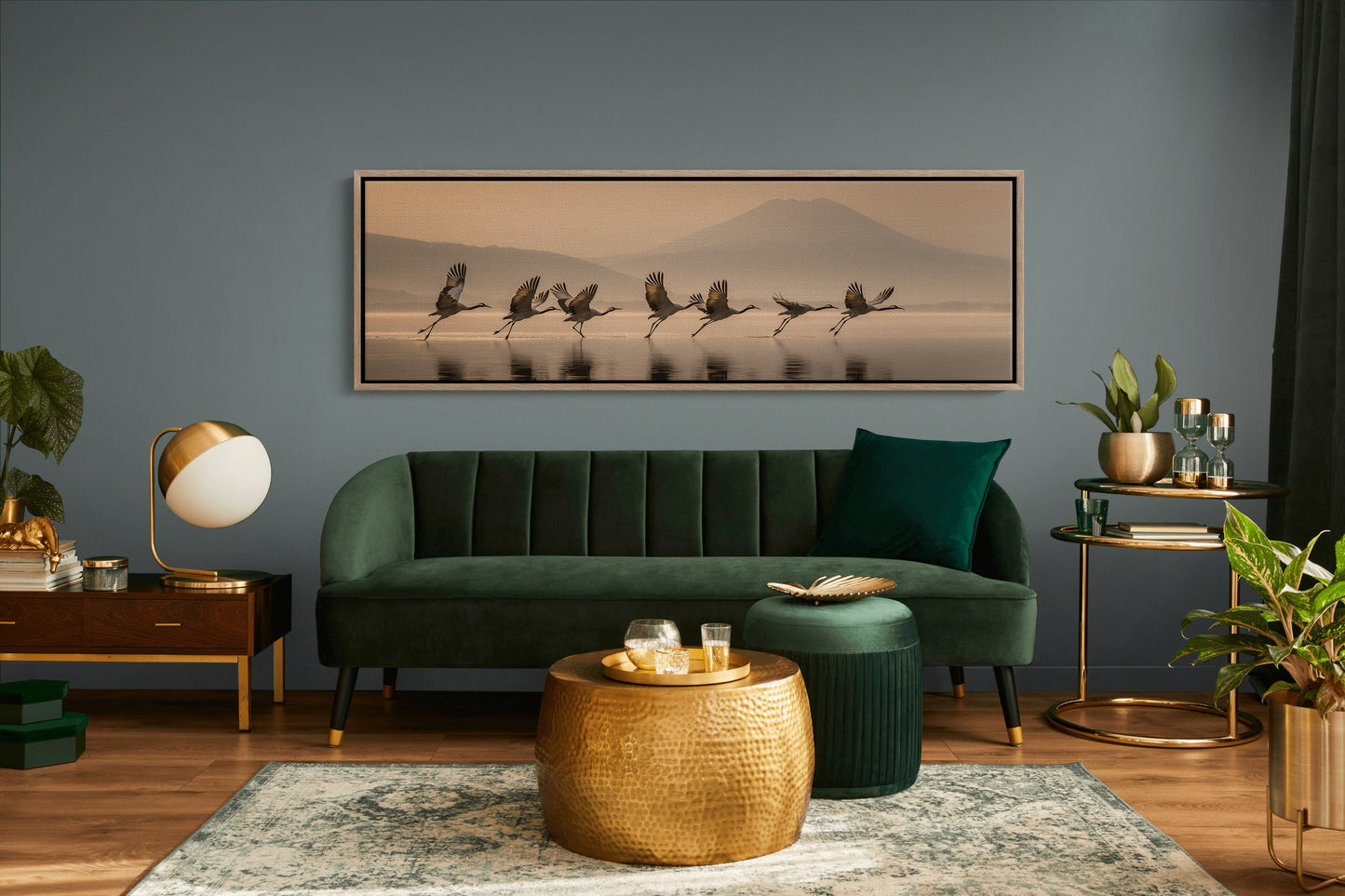 Cranes Rising Across Quiet Waters