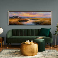 Golden Marsh Beneath A Painted Sky