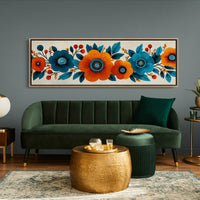 Bold Blooms in Autumn Blue