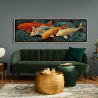 Koi Beneath the Midnight Waves