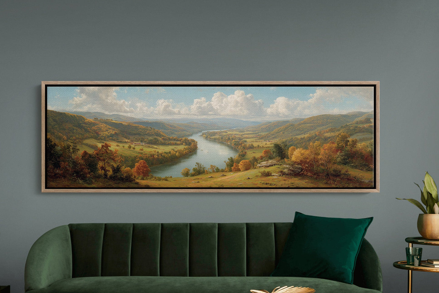 Autumn Valley Along The Riverbend