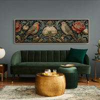 Songbirds Among Baroque Blooms