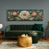 Vintage Peony Blooming Garden