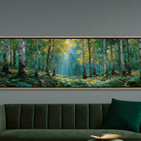 Sunlit Birch Forest