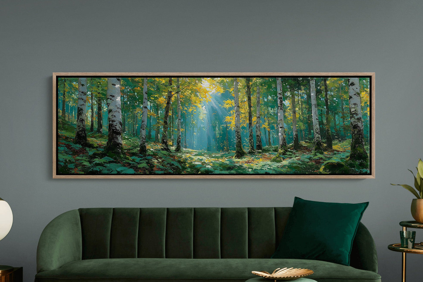 Sunlit Birch Forest
