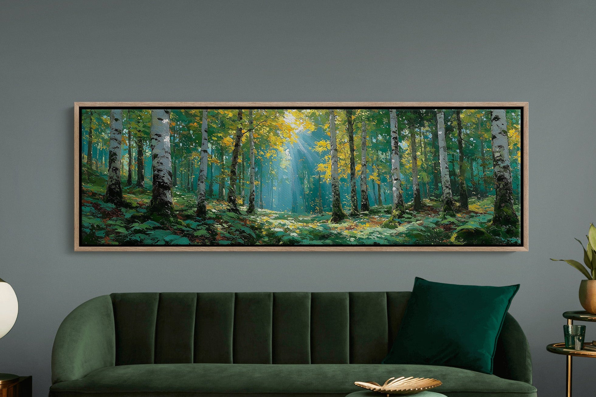 Sunlit Birch Forest