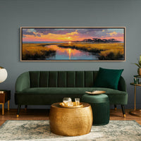 Golden Marsh Sunset Reflections