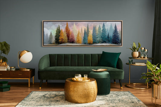 Winter Pines in Painted Light