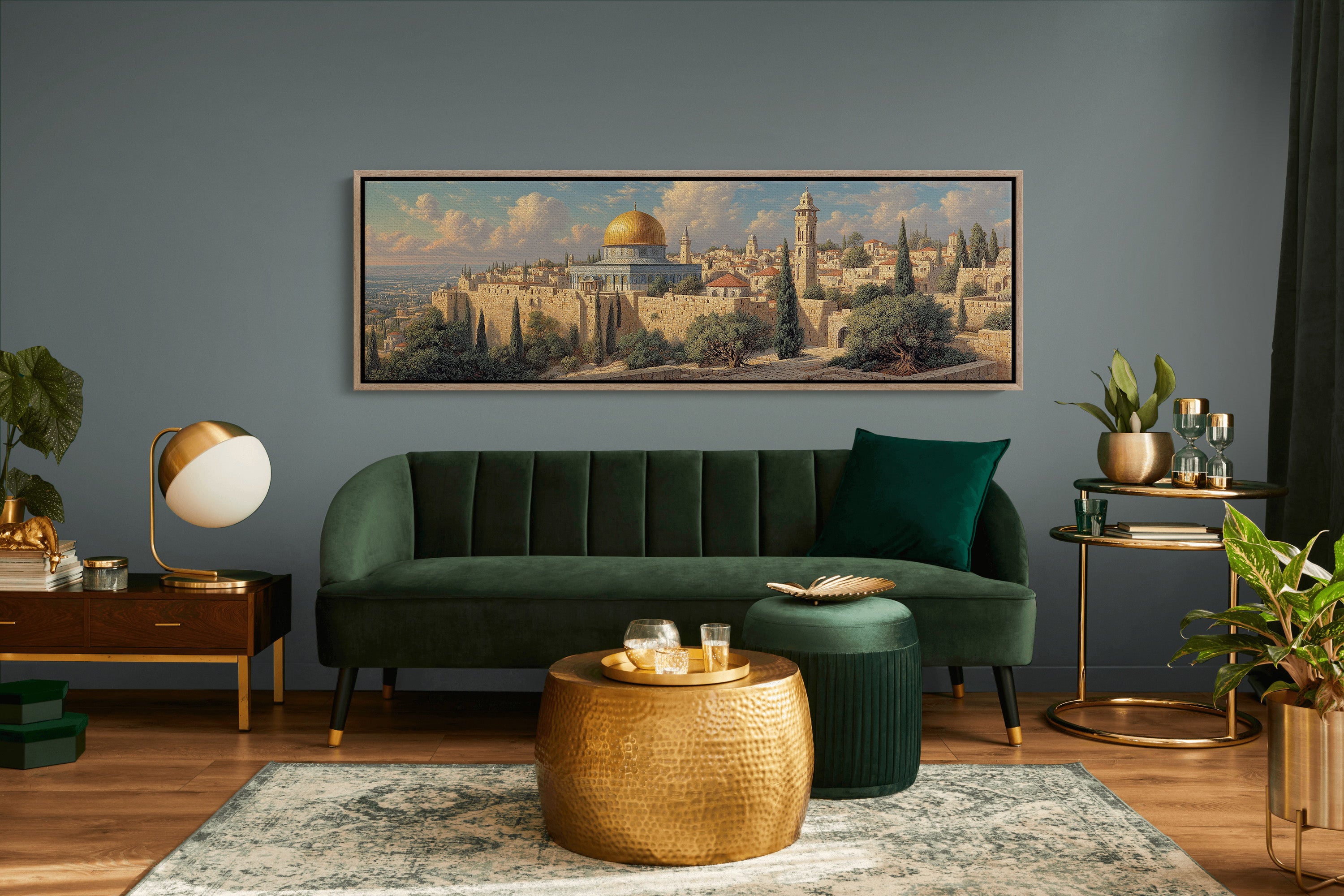Golden Dome Above the Ancient Walls